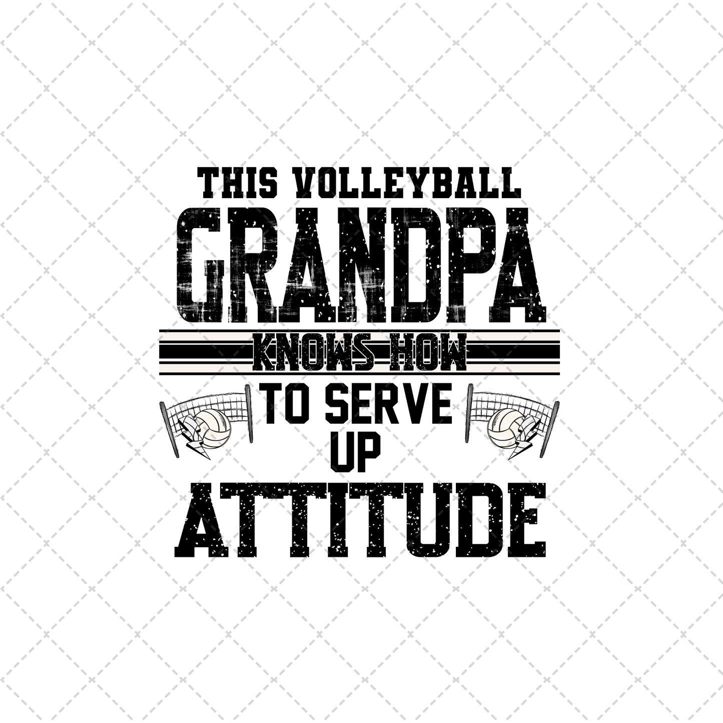 This Volleyball Grandpa Transfer ** TWO PART* SOLD SEPARATELY**