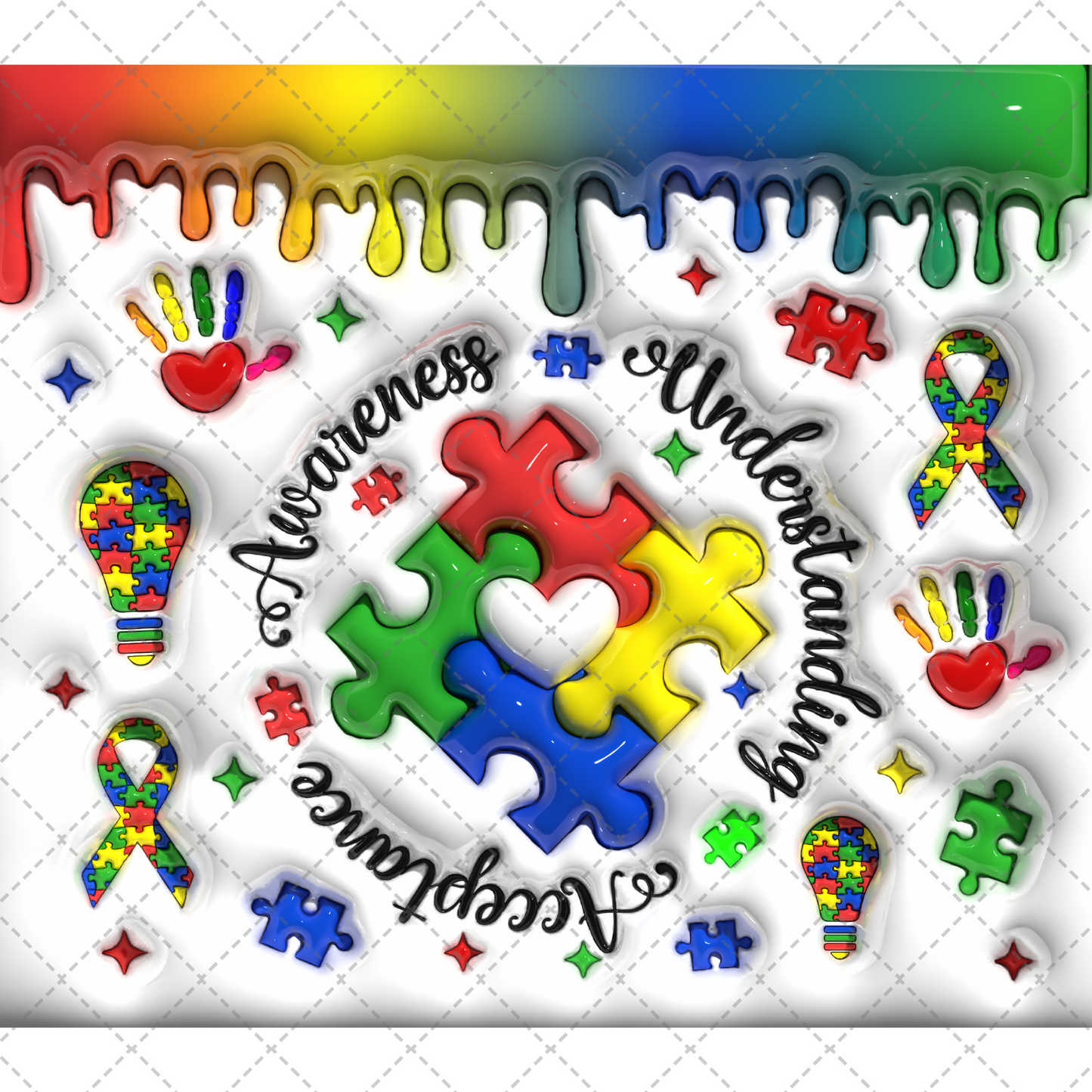 Autism Awareness Tumbler Wrap