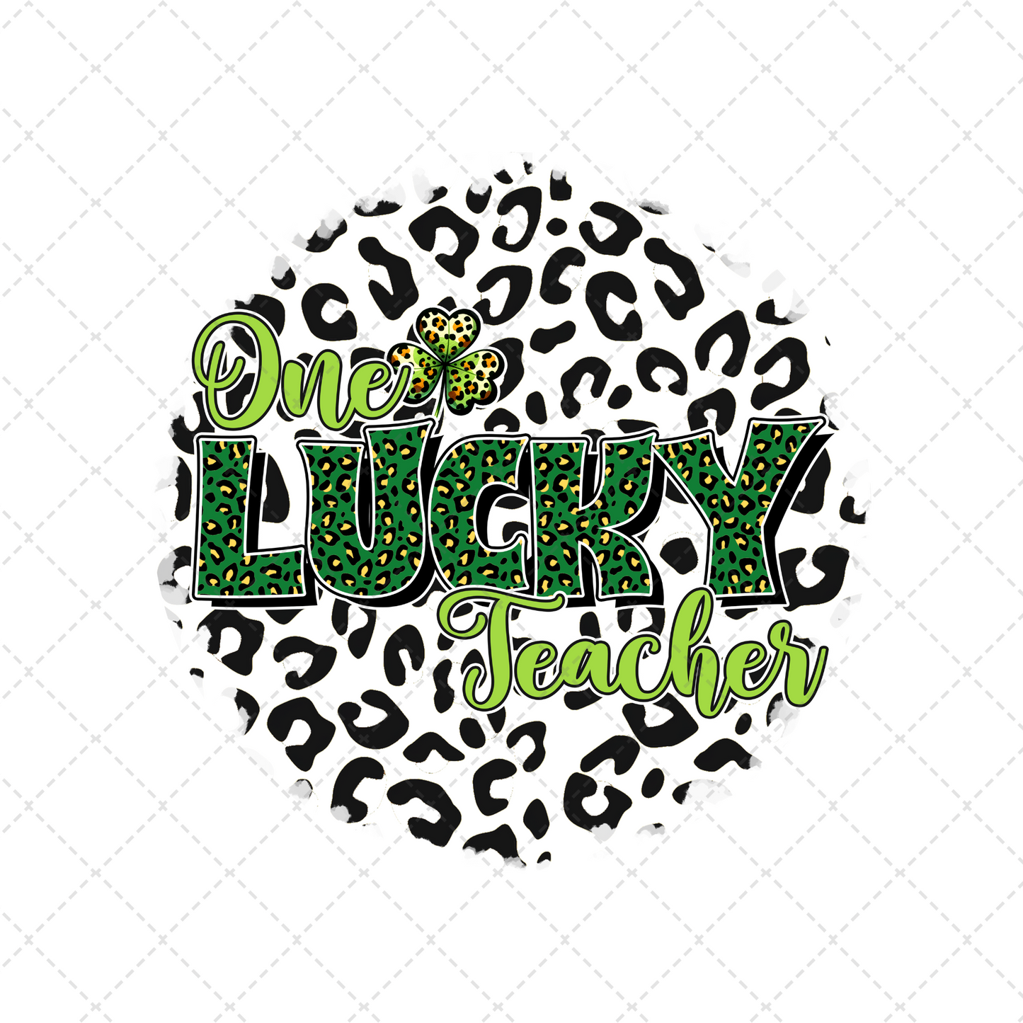 Lucky Teacher Leopard Circle Transfer