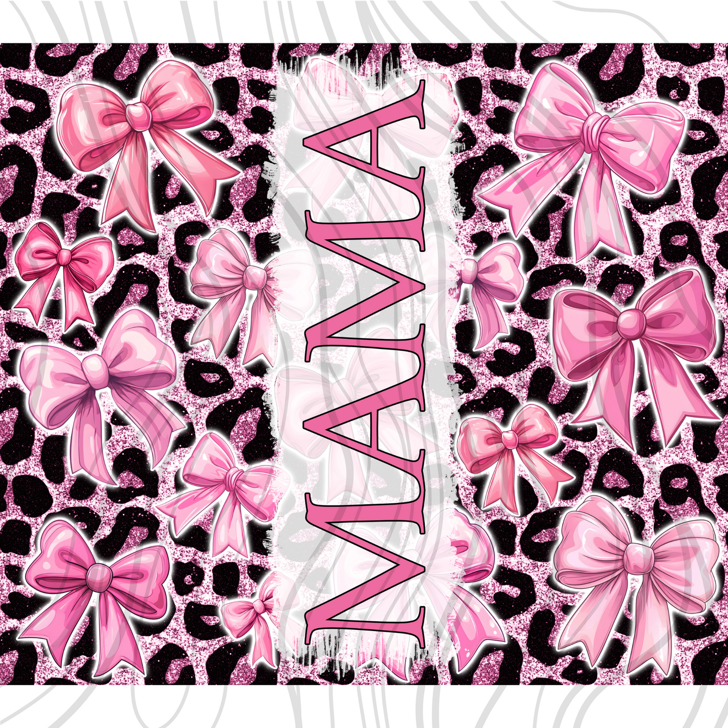 Pink Coquette Mama Tumbler Wrap - Sublimation Transfer