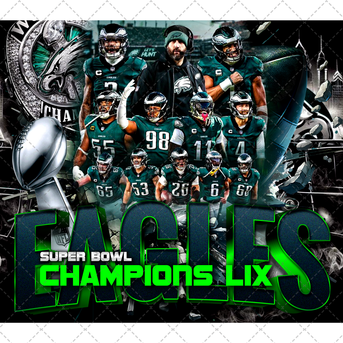 PE Champs Tumbler Wrap - Sublimation Transfer