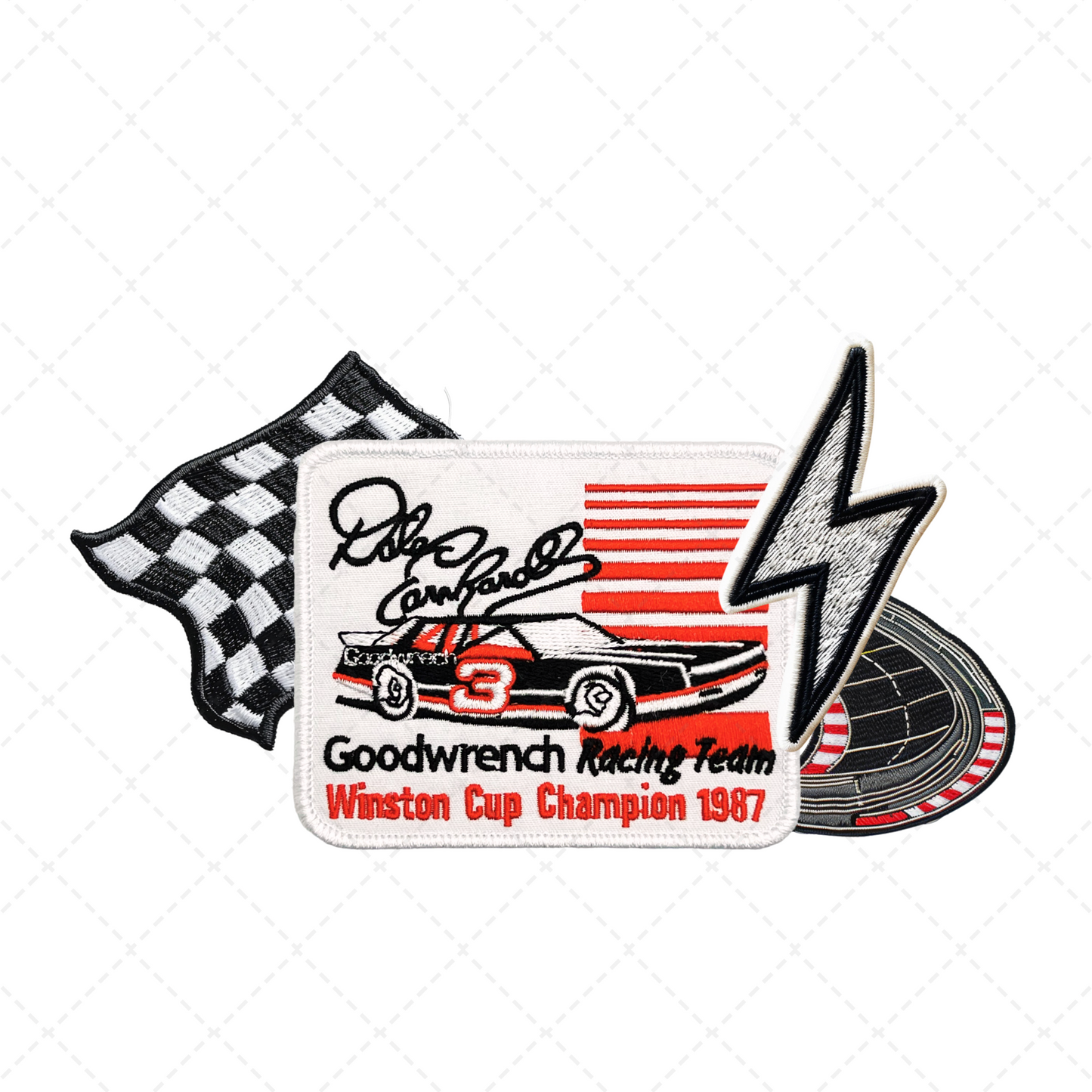 Racer Faux Embroidery Transfer