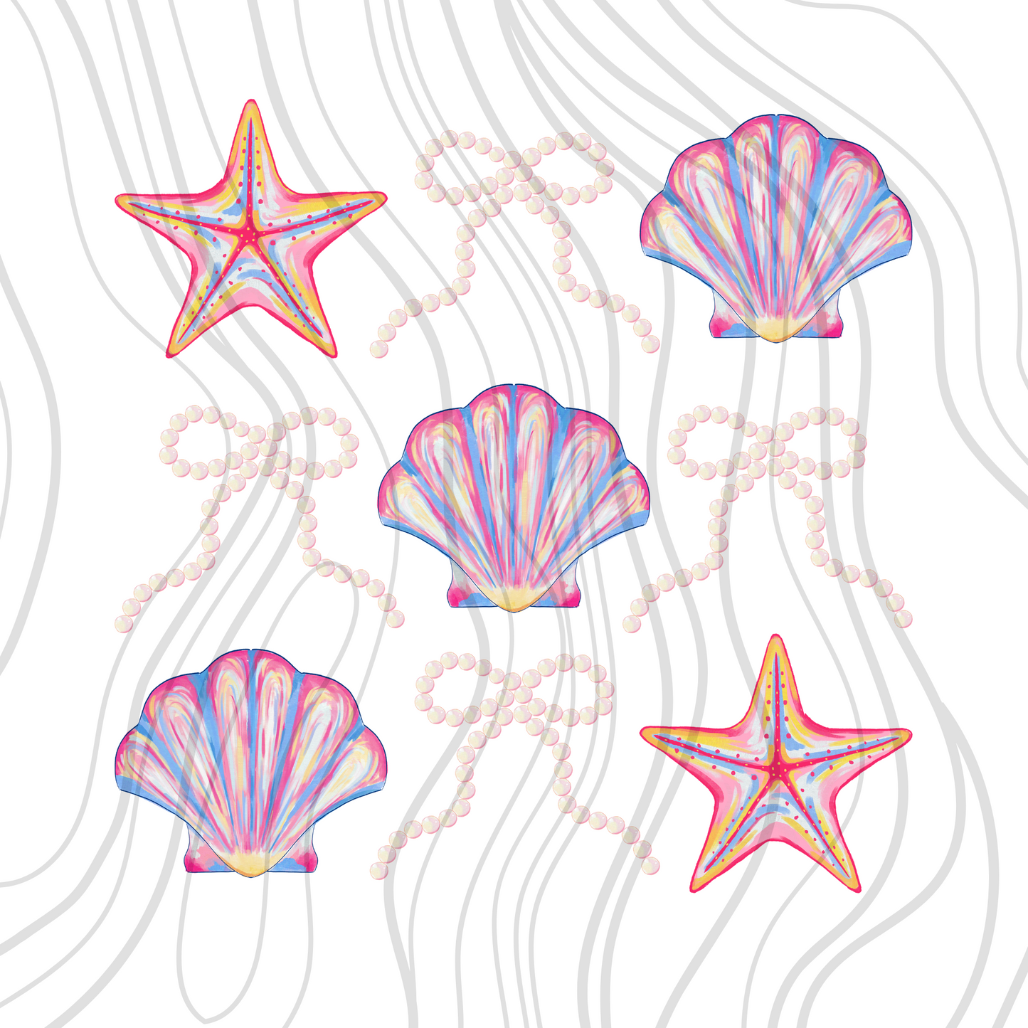 Shells & Pearls Grid Transfer