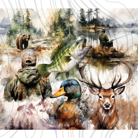 Hunting Man Tumbler Wrap