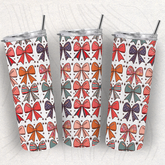 4th Of July Bow Seamless Transfer