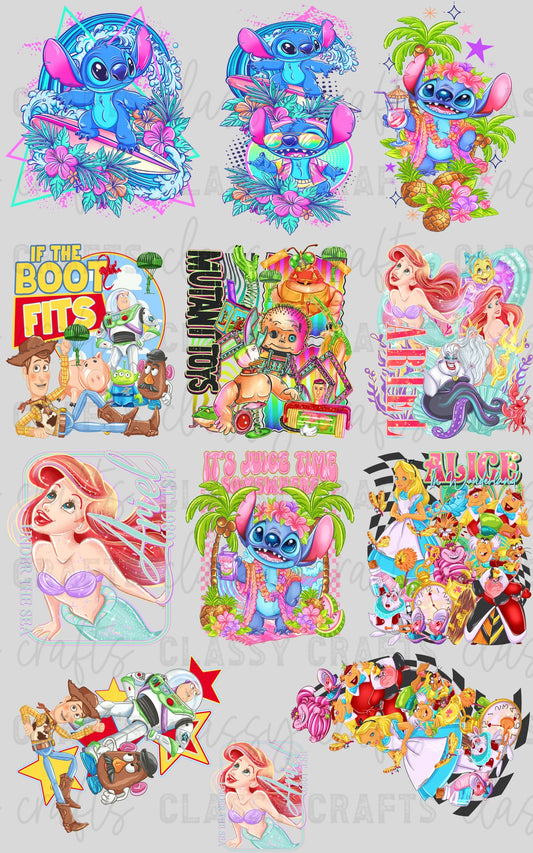 Summer Cartoon - 30x48 - PREMADE GANG SHEET