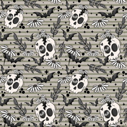 Bat Floral Skellie Seamless