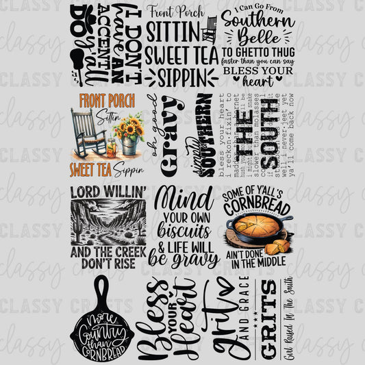 Southern Sayings - 30x48 - PREMADE GANG SHEET