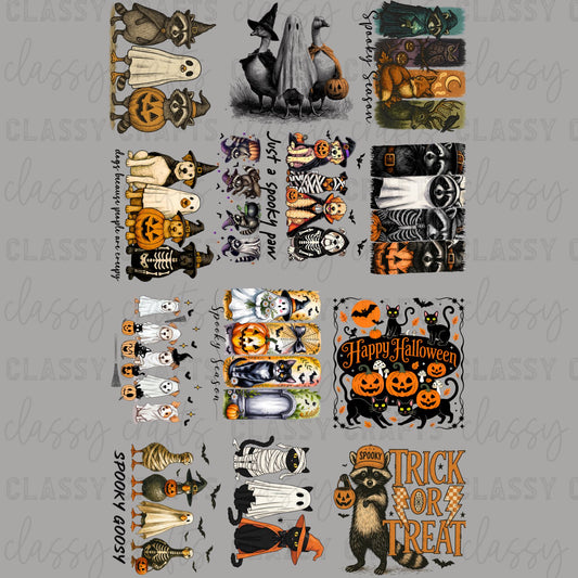 Halloween Animals  - 30x48 - PREMADE GANG SHEET