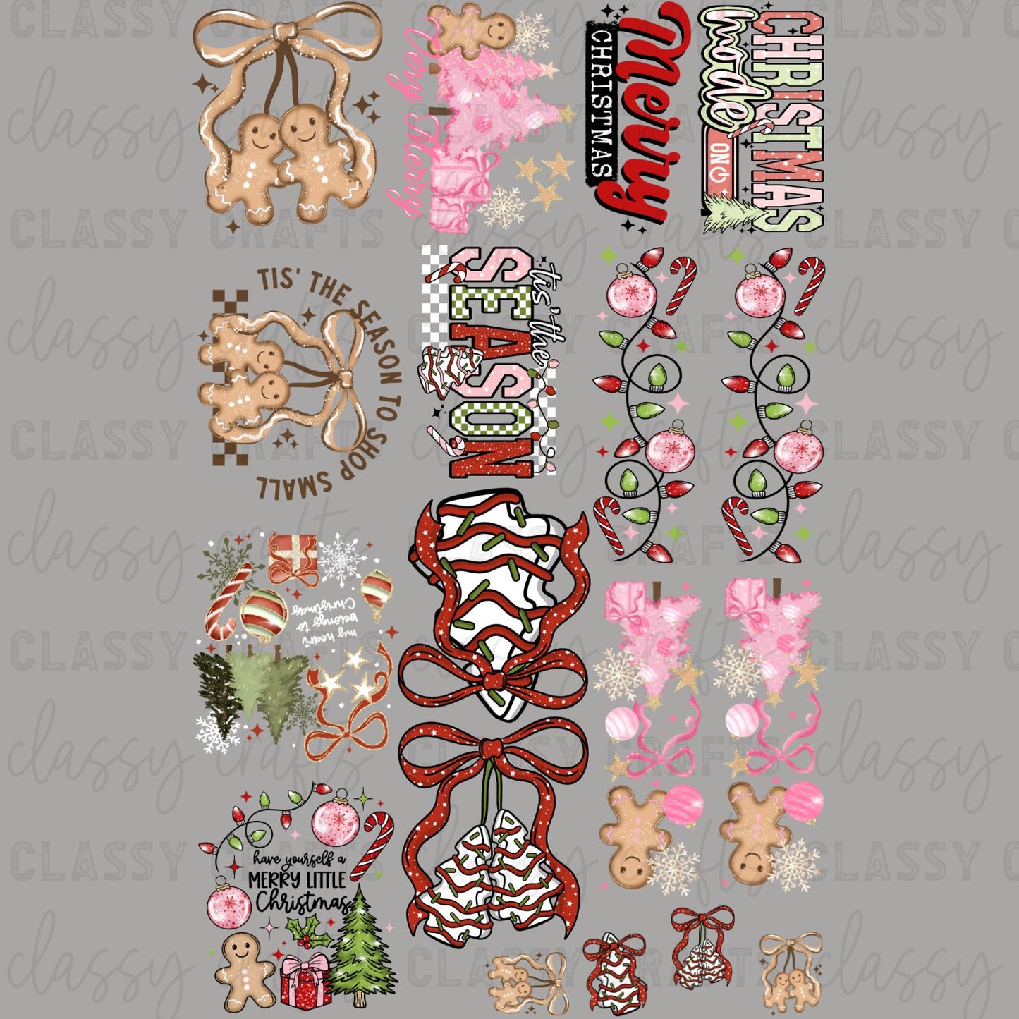 Christmas Mode On - 30x48 - PREMADE GANG SHEET