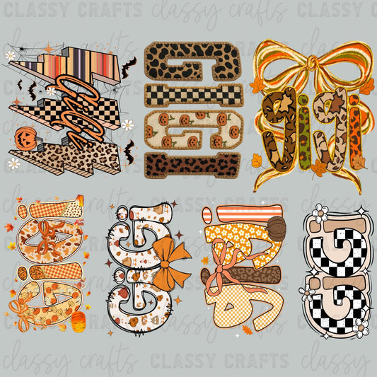 Fall Gigi - 30x24 - PREMADE GANG SHEET