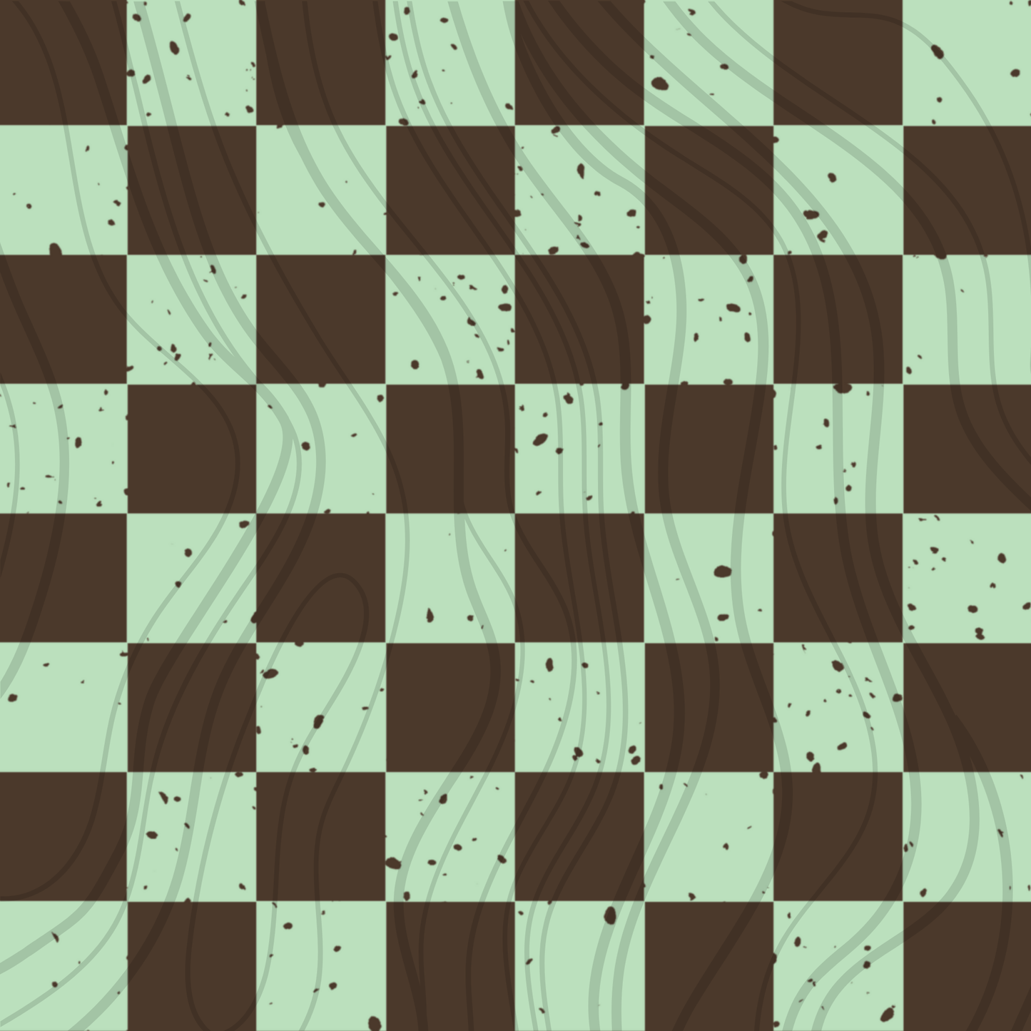 Mint Choc Chip Checker Seamless