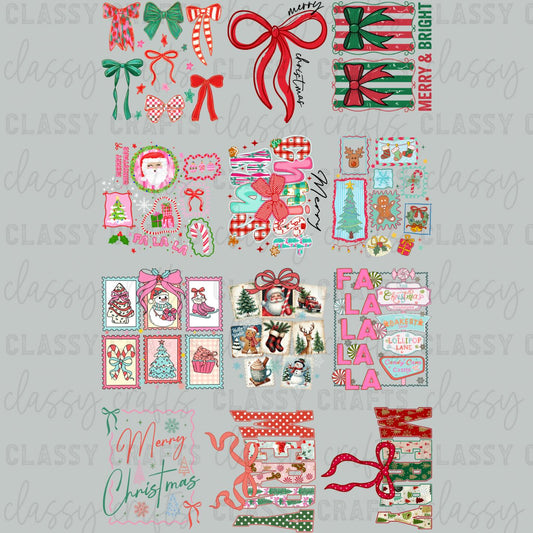 Preppy Christmas - 30x48 - PREMADE GANG SHEET