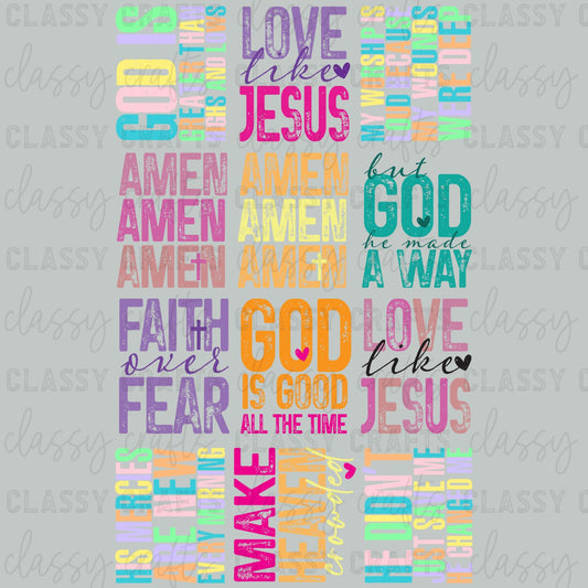 CHRISTIAN QUOTES 30X48 - PREMADE GANG SHEET