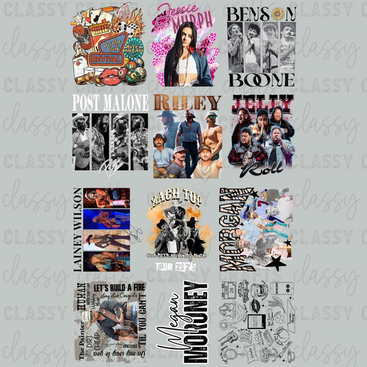 Concert Headliners 30x48 - PREMADE GANG SHEET