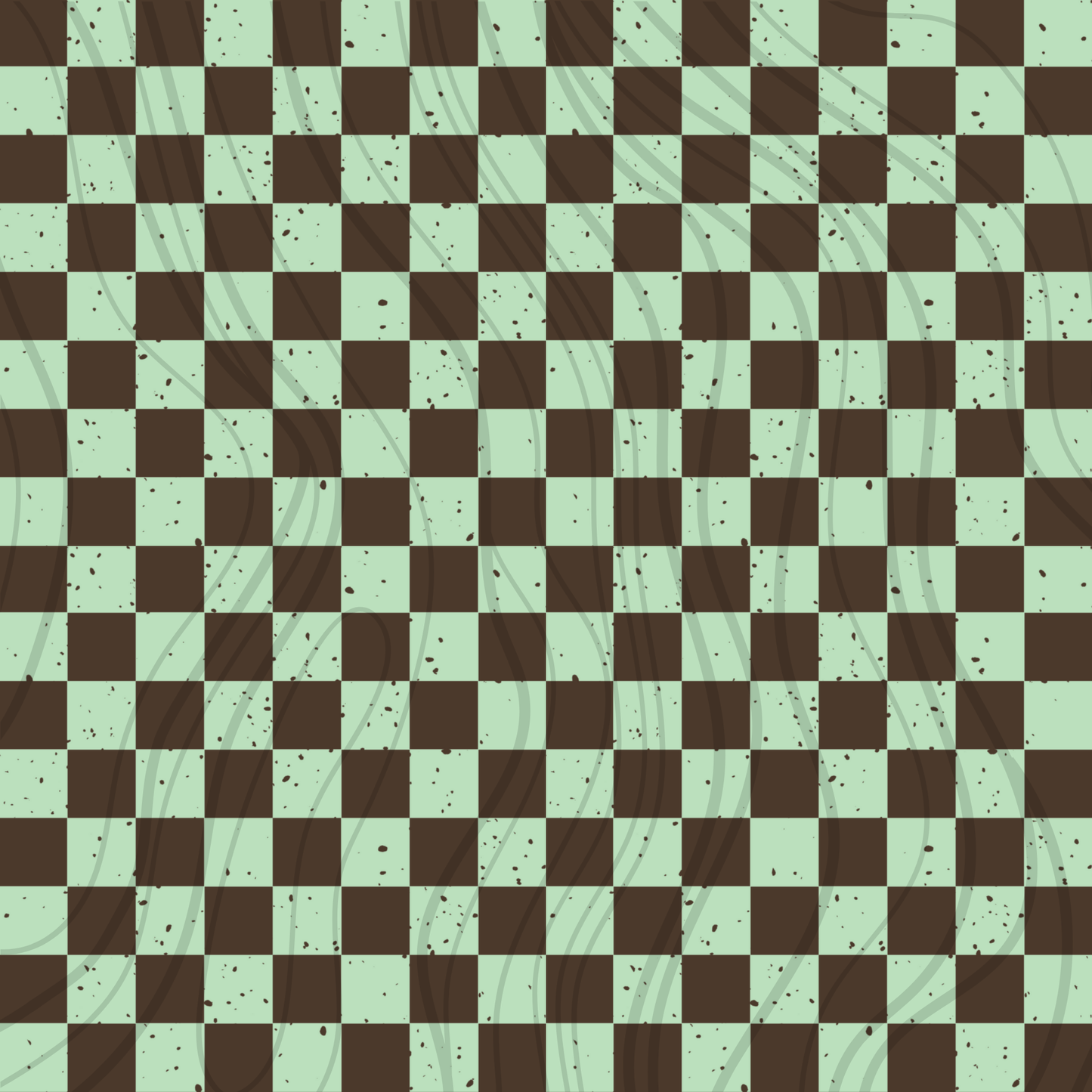 Mint Choc Chip Checker Seamless