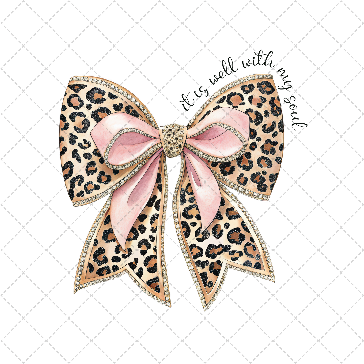 It Is Well With My Soul Pink Leopard Transfer