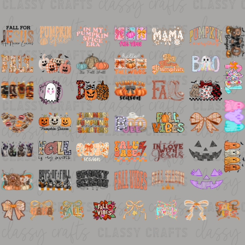 Fall Hat Patches - 30x24 - PREMADE GANG SHEET