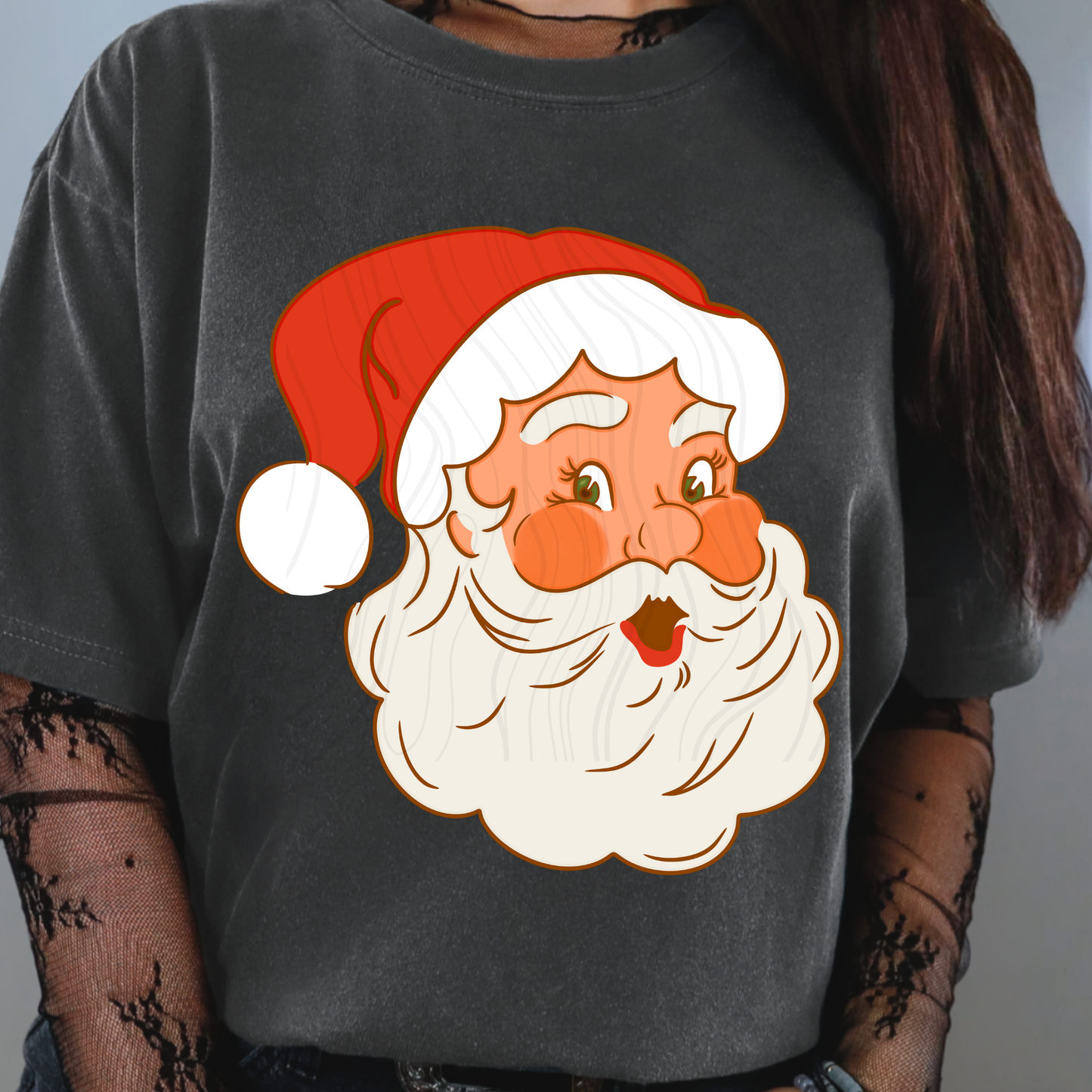 Vintage Santa Face Transfer