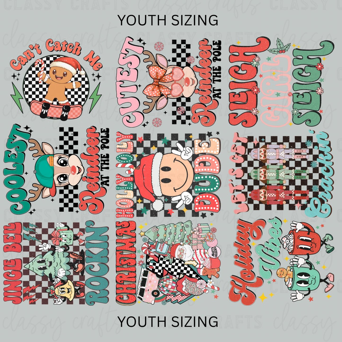 Can't Catch Me Youth Christmas 30x24 - PREMADE GANG SHEET