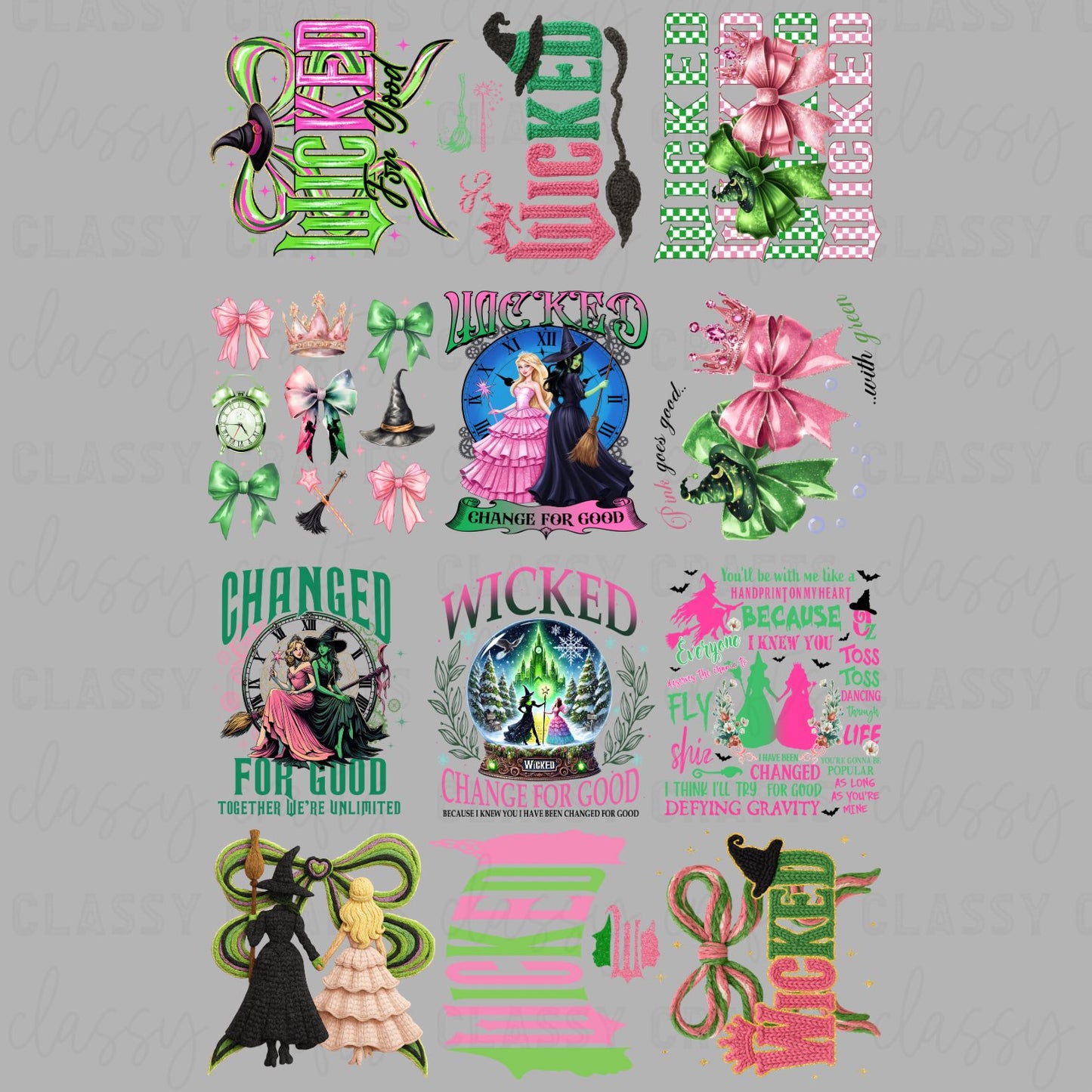 Wicked Changed For Good 30x48 - PREMADE GANG SHEET