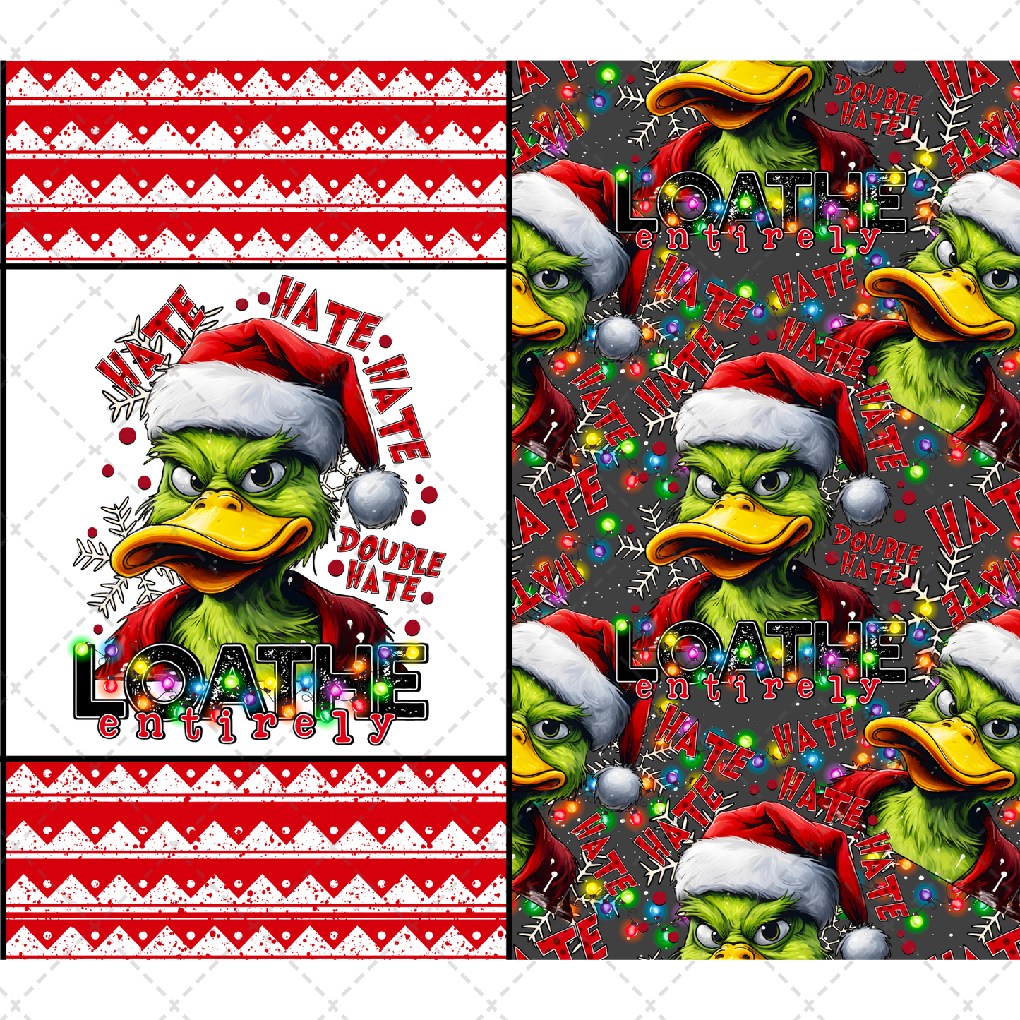 Hate Double Hate Loathe Tumbler Transfer