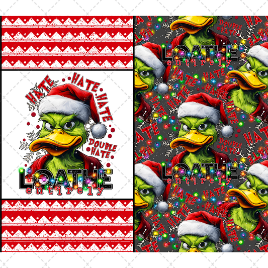 Hate Double Hate Loathe Tumbler Transfer