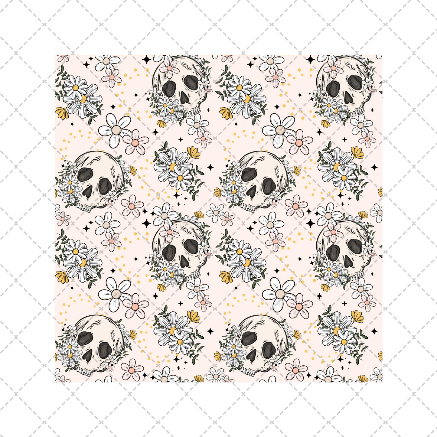 Floral Skellie Tumbler Wrap