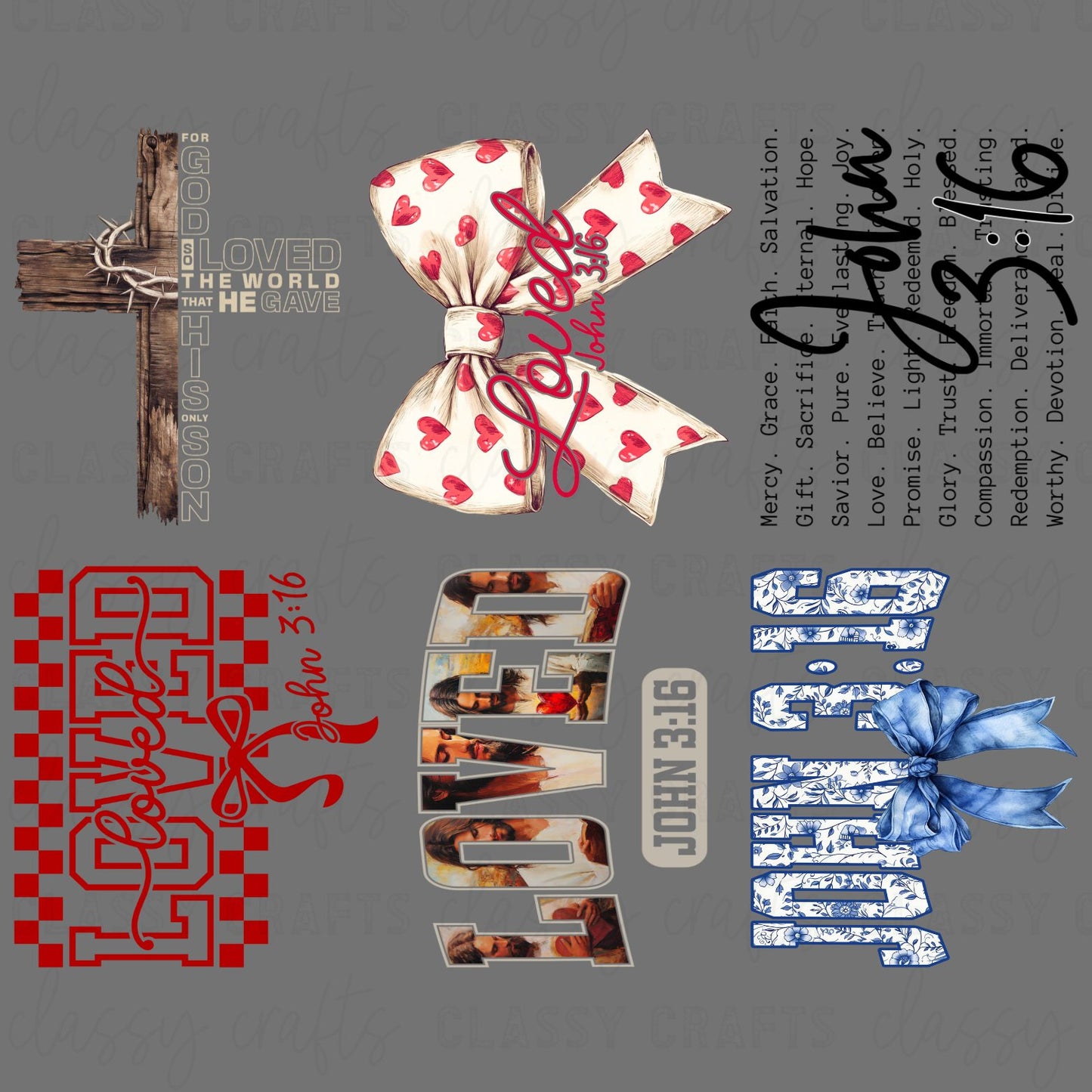 John 3:16 - 30x24 - PREMADE GANG SHEET