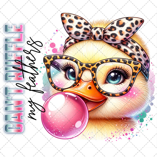 Can't Ruffle My Feathers Leopard Duck Tumbler Wrap