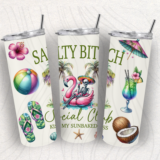 Salty B Social Beach Tumbler Wrap Transfer