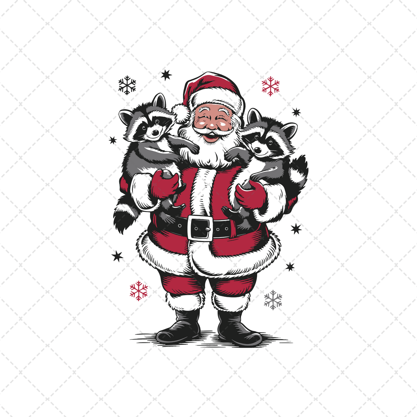 Santa Claus And Raccoons Transfer