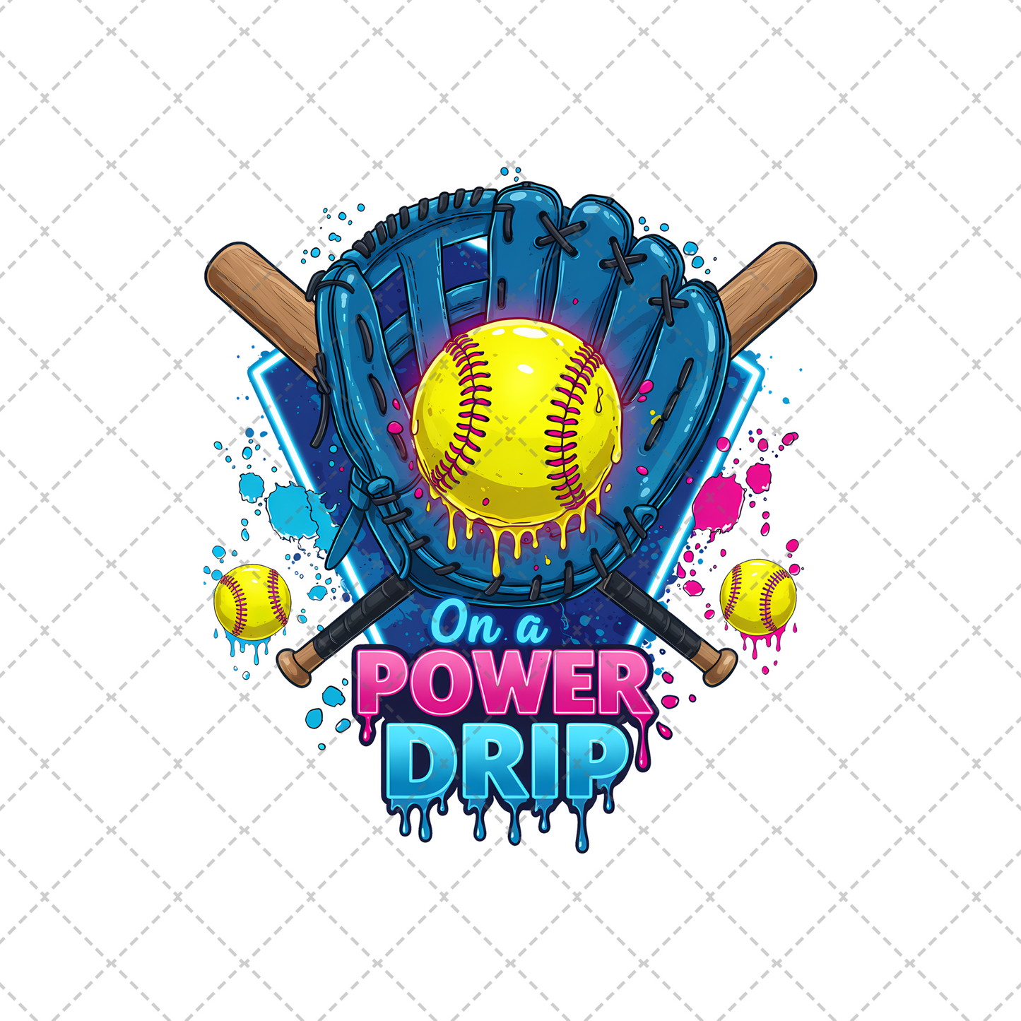 On A Power Drip Softball Transfer