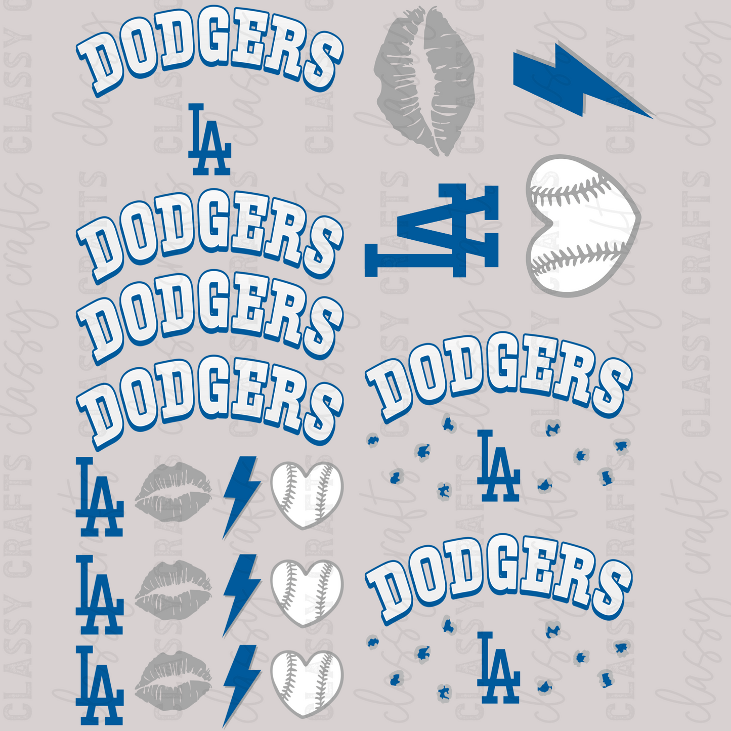 Dodger - 30x24 - MINI PREMADE GANG SHEET
