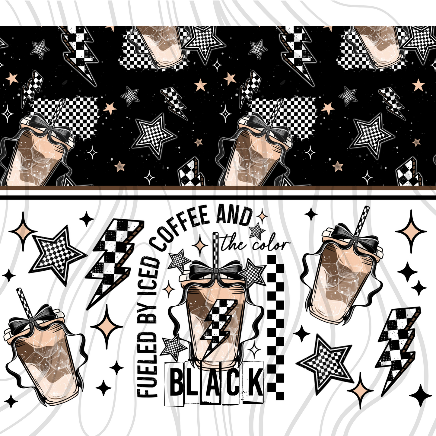 Iced Coffee Black Tumbler Wrap