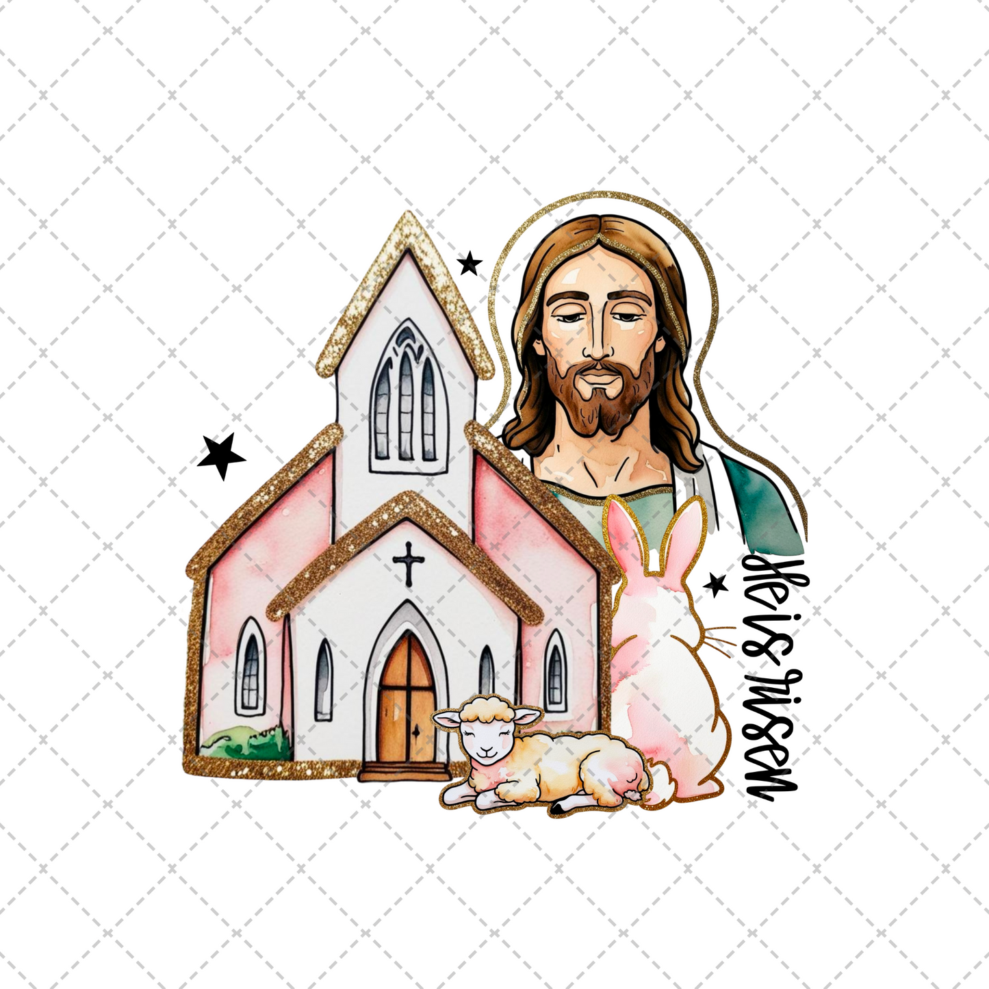 He Is Risen Easter Church Transfer