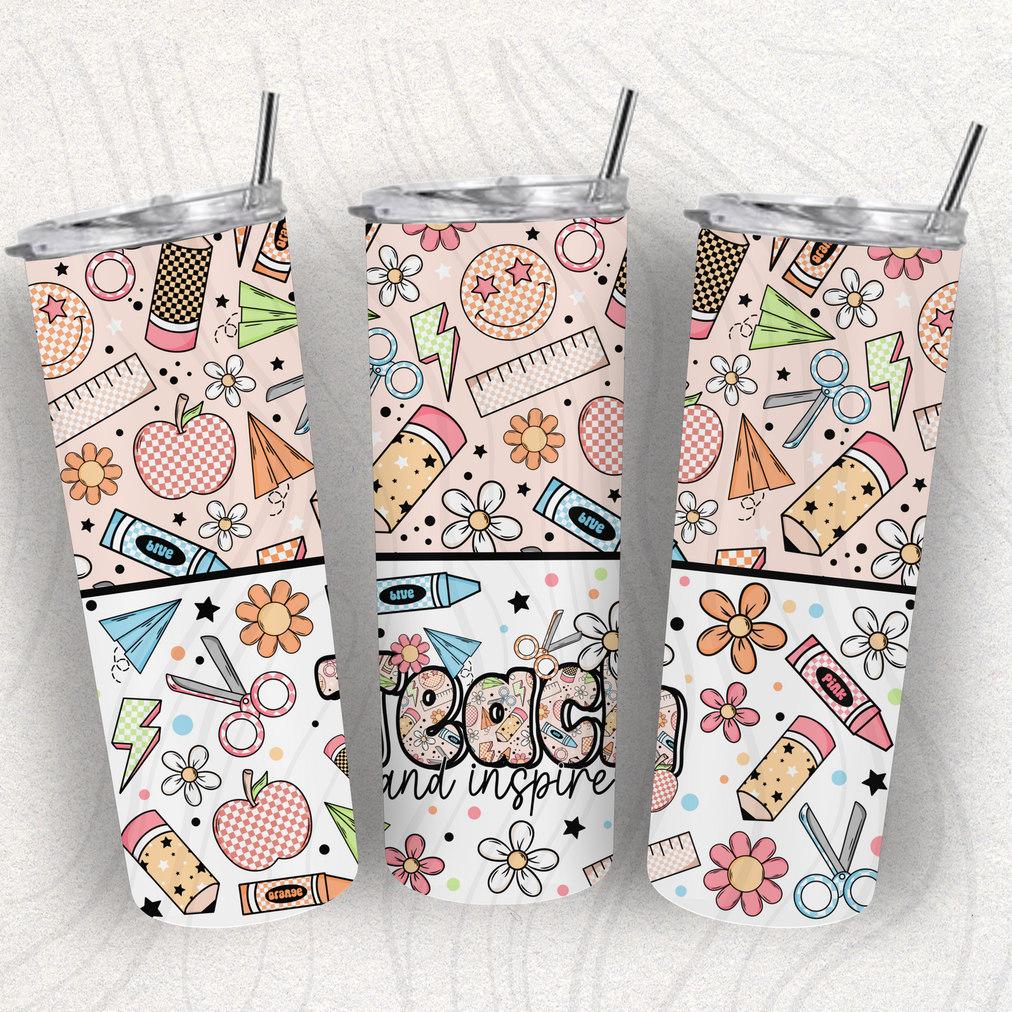 Teach And Inspire Tumbler Wrap Transfer