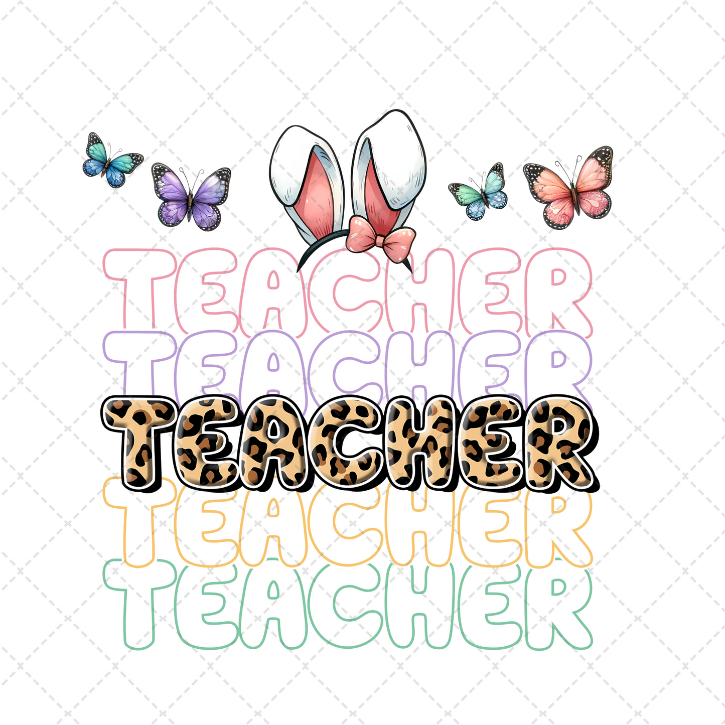 Easter Teacher Stacked Transfer