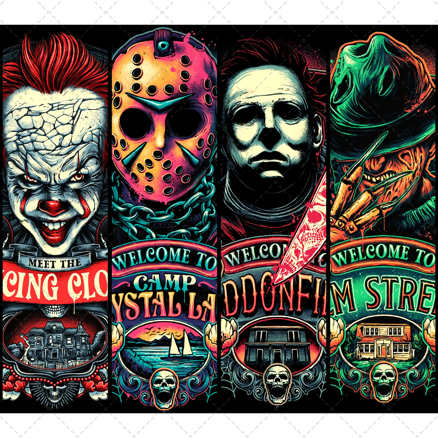 Men Of Horror Tumbler Transfer