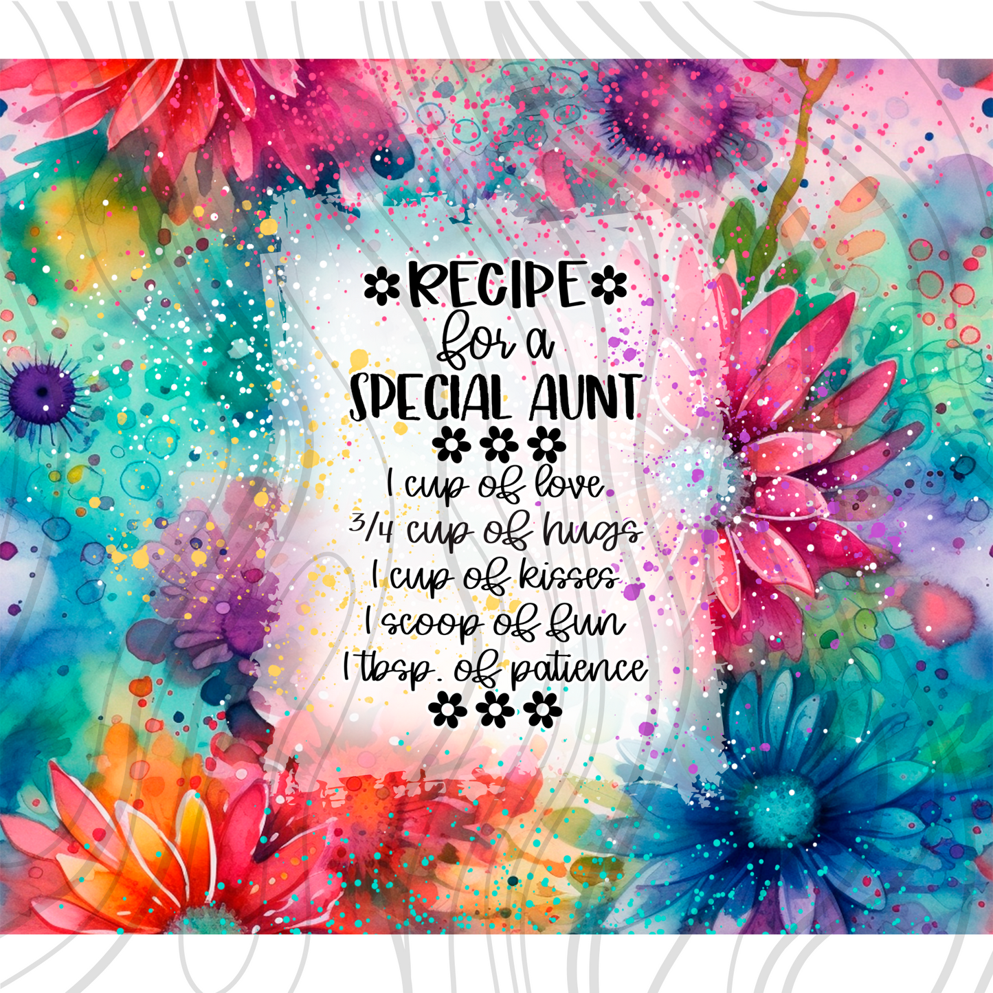 Recipe For A Special Aunt Tumbler Wrap