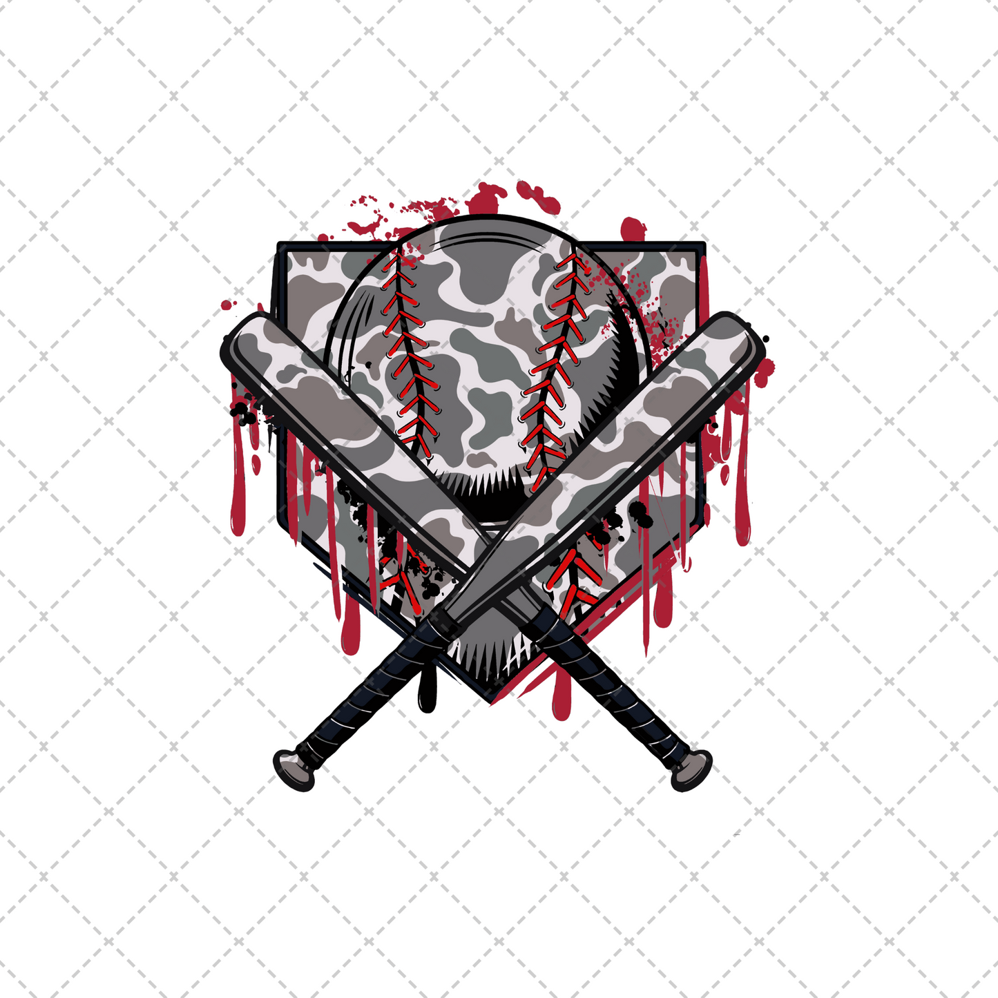 Camo Baseball Drip Transfer