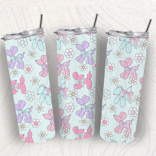 Balloon Dog Tumbler Wrap Transfer