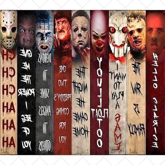 Horror Men Stripes Tumbler Transfer
