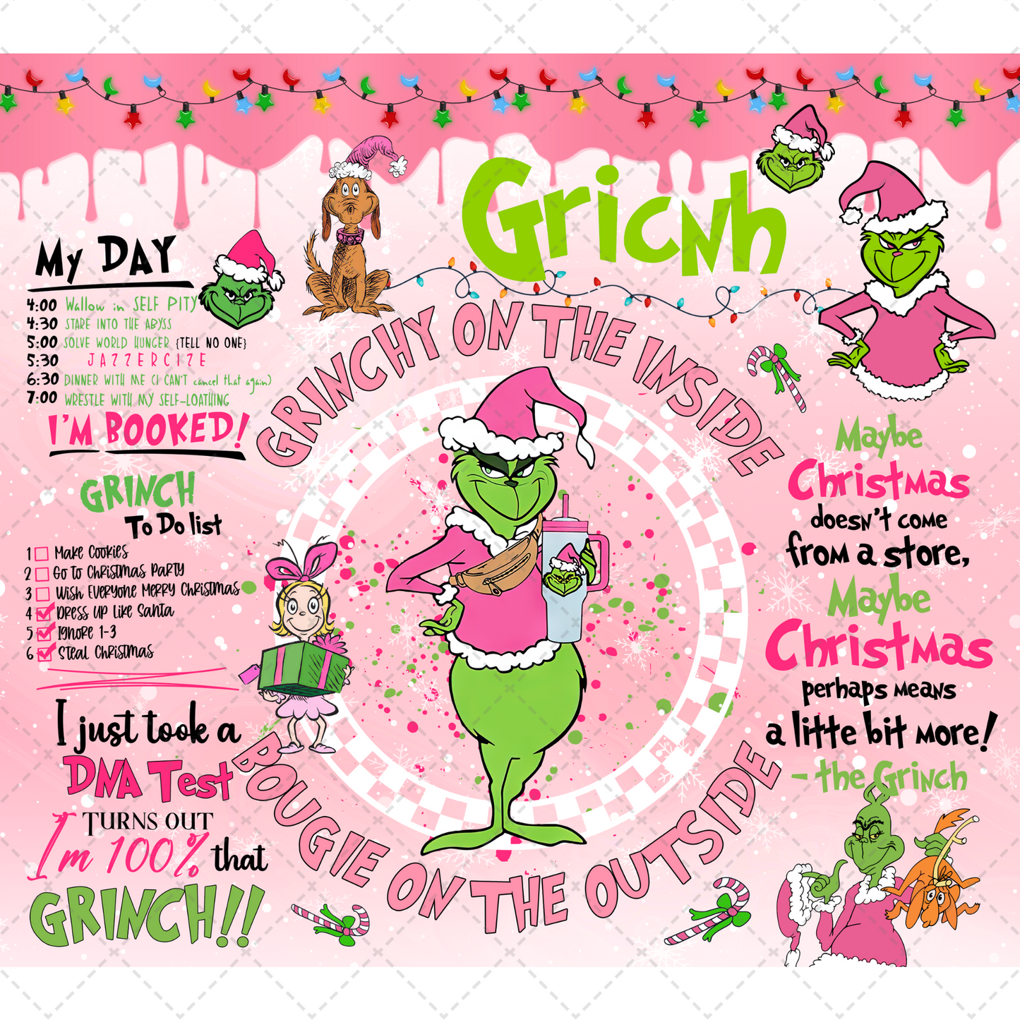 Pink Gman Tumbler Transfer