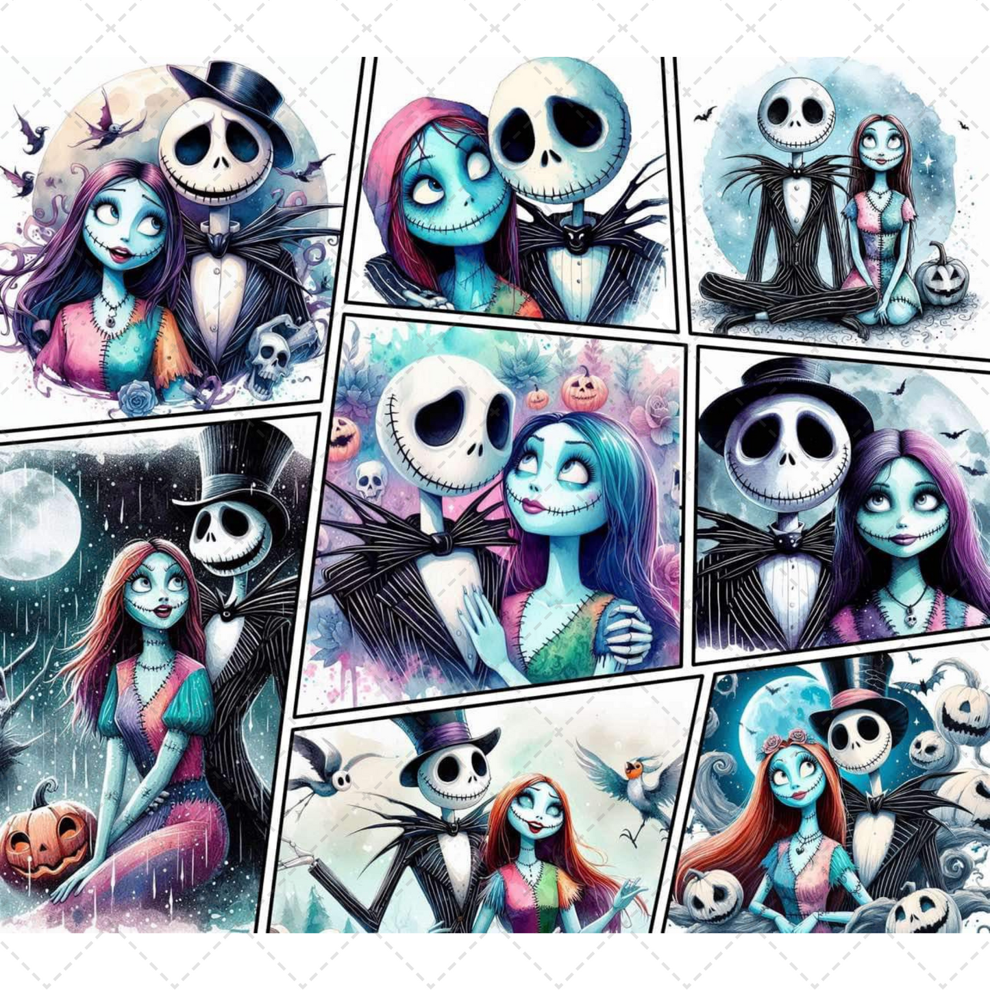 Nightmare Skeleton Tumbler Transfer