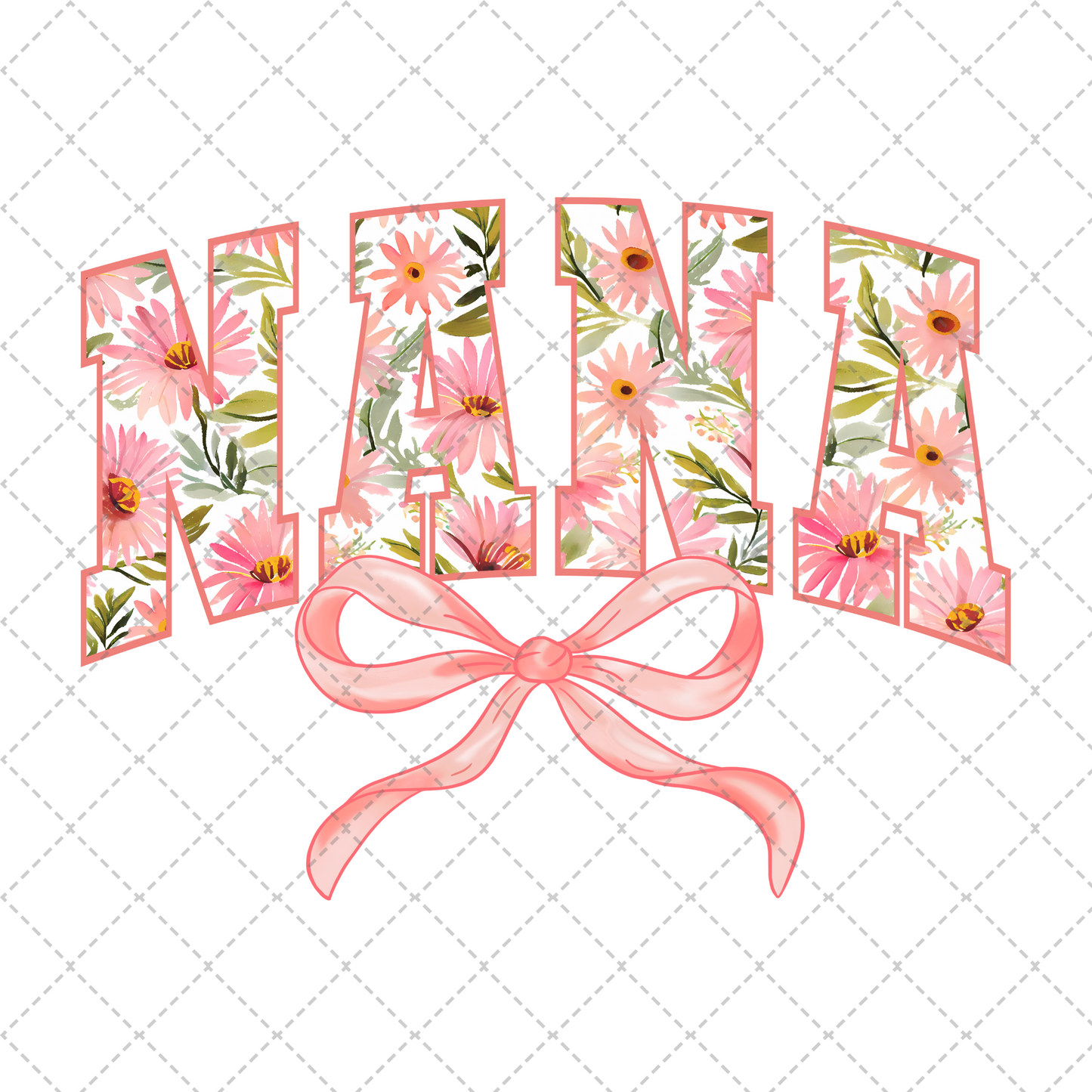Nana Floral Coquette Transfer