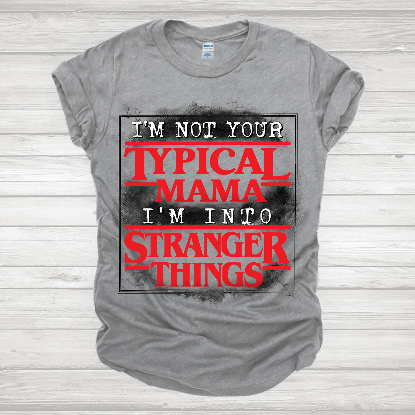 I'm Not Your Typical Mama Red & Blk Transfer