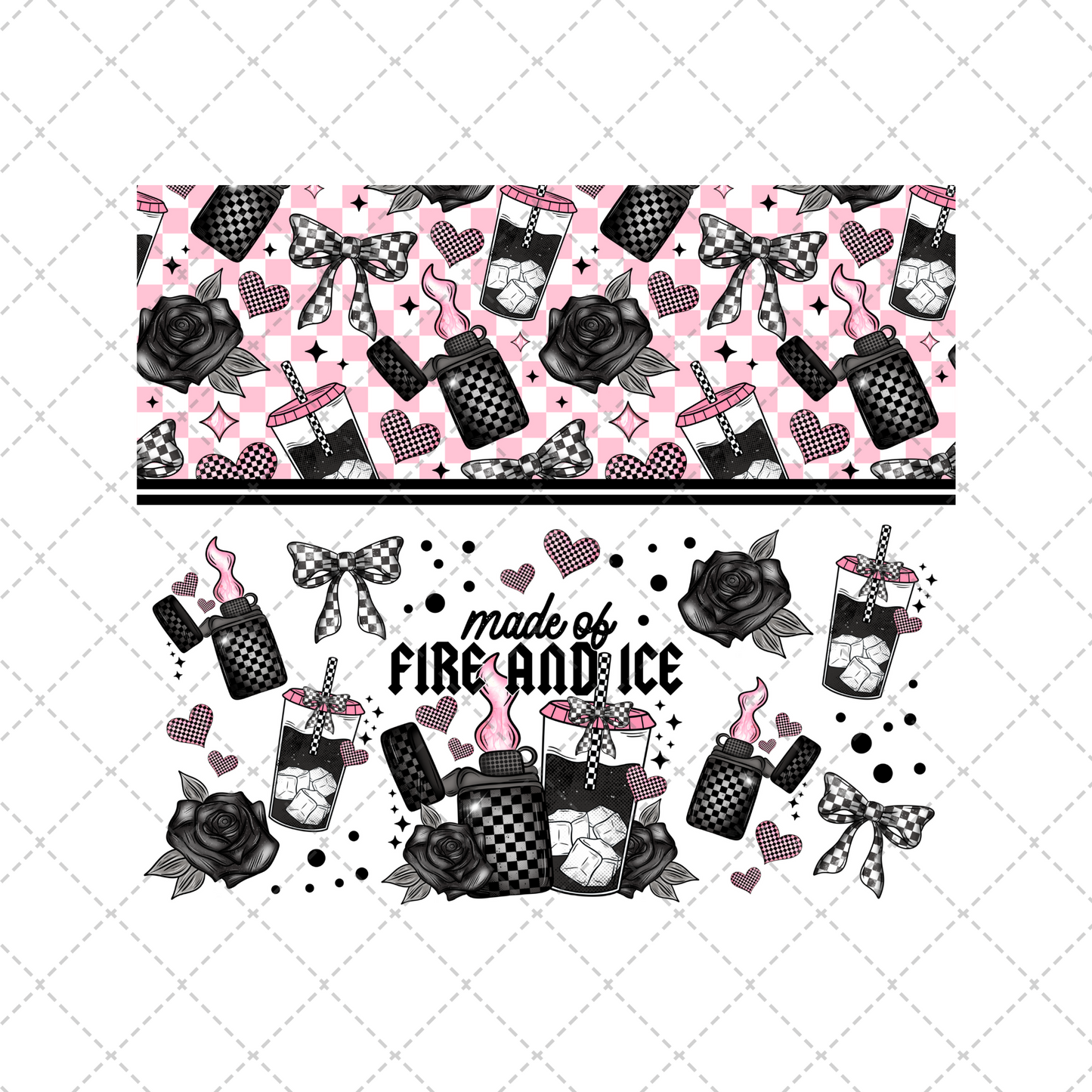 Fire & Ice Pink Tumbler Wrap