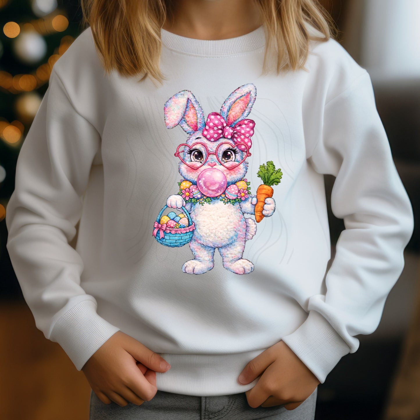 Faux Yarn Easter Bunny Transfer