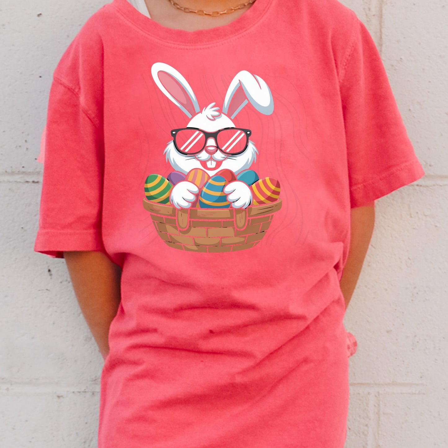 Easter Bunny In Basket Transfer